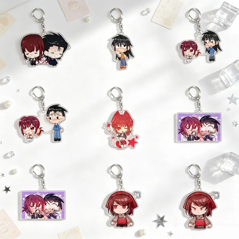 Bag Decorations Smoking Behind the Supermarket with You Anime 2026 Acrylic Pendant Keychain Sasaki,Yamada,Goto Collection Gifts