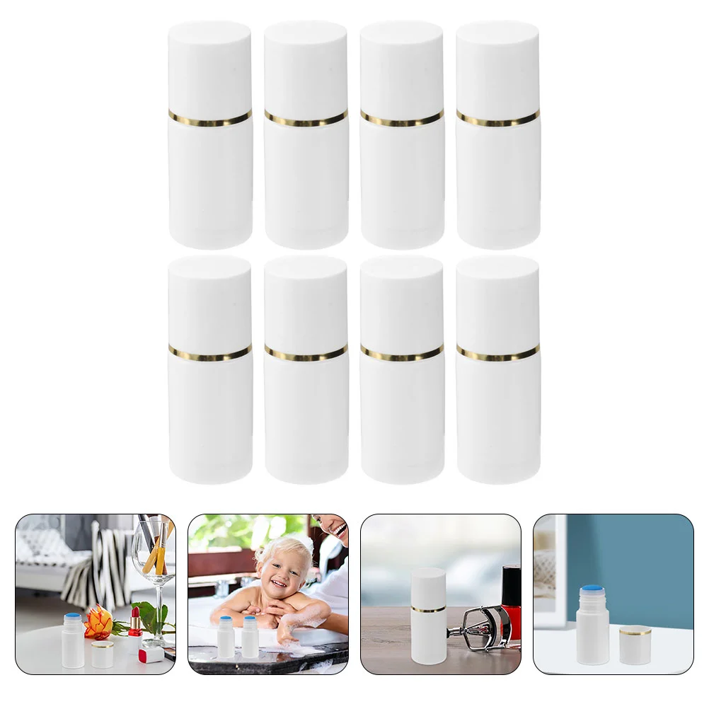 

8 Pcs Travel Mini Perfume Liniment Roll On Bottles Sponge Applicator Reusable ABS Material Essential Oil Medicine Cosmetics