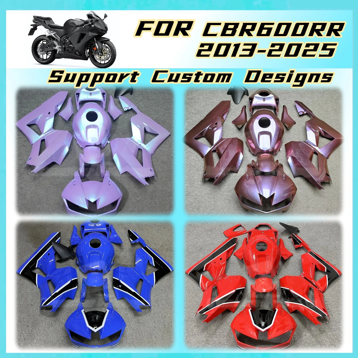 Full Bodywork 2013-2025 CBR600RR Direct Fit Motorbike Injection Plastics Fairings for Honda CBR 600RR 13-25 Fairing Kit