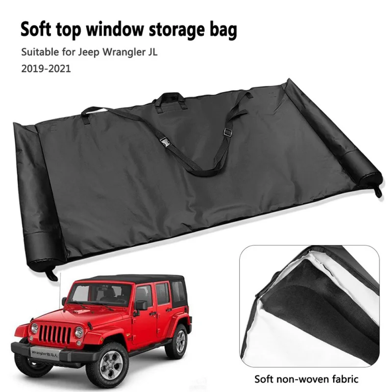 

Suitable 1-piece Soft Top Window Storage Bag Sunshade Car Cover JL 2018-2021