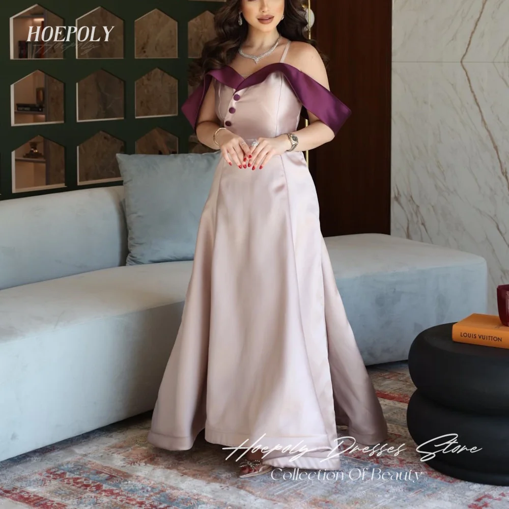 

Hoepoly Satin A-line Sweetheart Ruffle Arab Prom Gown Ankle-length Saudi Elegant Formal Evening Party Dress for Women 2023