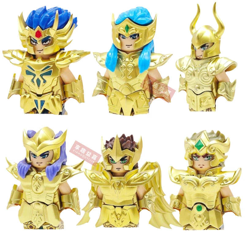 Gold Saint Shiryu Seiya Hyoga Ikki Shaka Dohko Mu Figures Minifigures Action Figure Building Blocks Toys Gifts to children