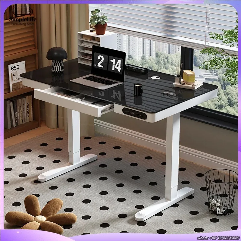 

Электрический регулируемый по высоте компьютерный стол, эргономичный стол для домашнего офиса, рабочая станция с металлическим каркасом для ноутбука