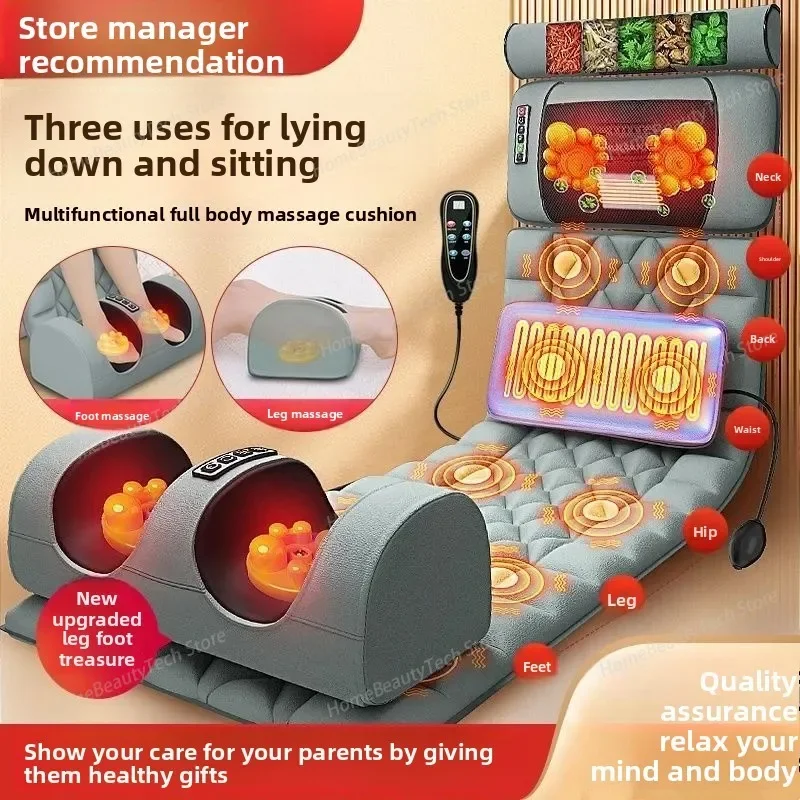 

Массажный матрас для всего тела, многофункциональная массажная подушка для шейного отдела, поясницы, спины, ног, ягодиц и ног. Полностью автоматический