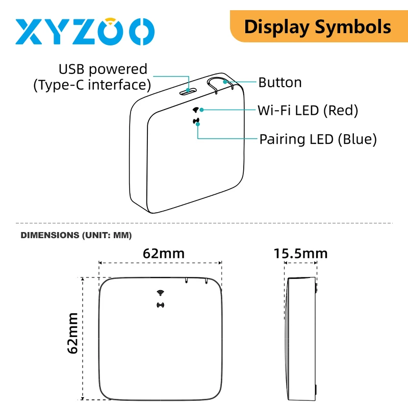 Tuya Multi Mode ZigBee Bluetooth Gateway Smart Life APP Remote Control Automation USB Power Support Voice Alexa Google Home