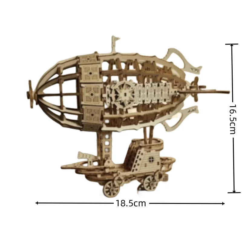 โมเดลเรือเหาะสุดสร้างสรรค์ชุดตัวต่อไม้3D แบบ DIY ของเล่นชุดของเล่น kado ulang tahun สำหรับเด็กการตกแต่งบ้านผู้ใหญ่