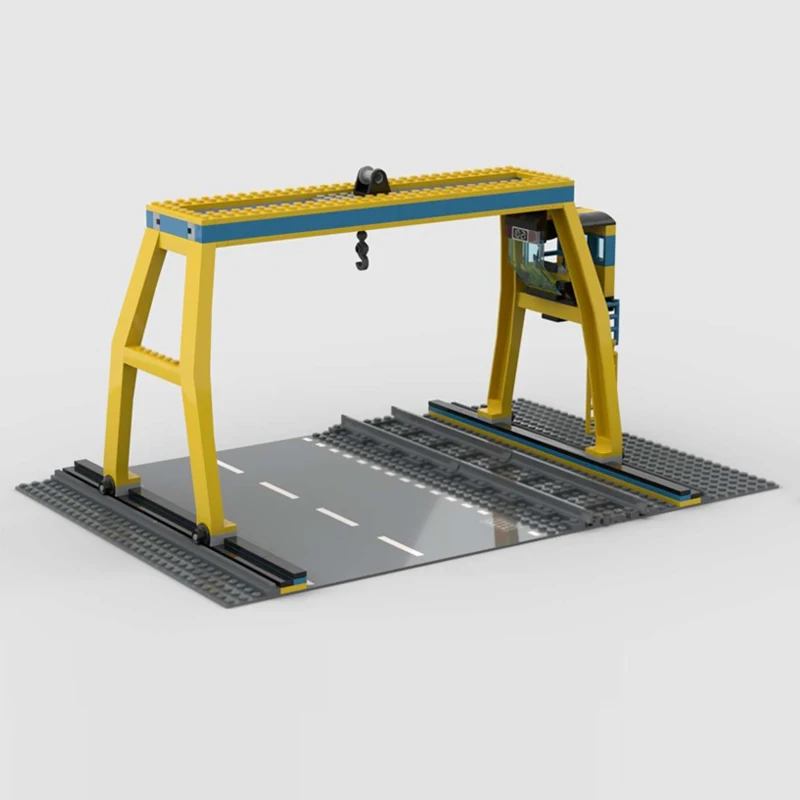 نموذج عرض الشارع MOC قوالب بناء حاوية السكك الحديدية جسر برين وحدات التكنولوجيا الأطفال هدايا العيد تجميع اللعب البدلة #2