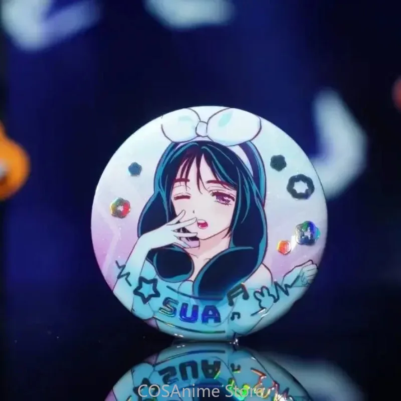 애니메이션 ALIEN STAGE 미지 루카 현아 이반 틸 수아 ALNST 옷 칼라 브로치 펜타그램 배지 이타백 핀 더블 플래시 버튼