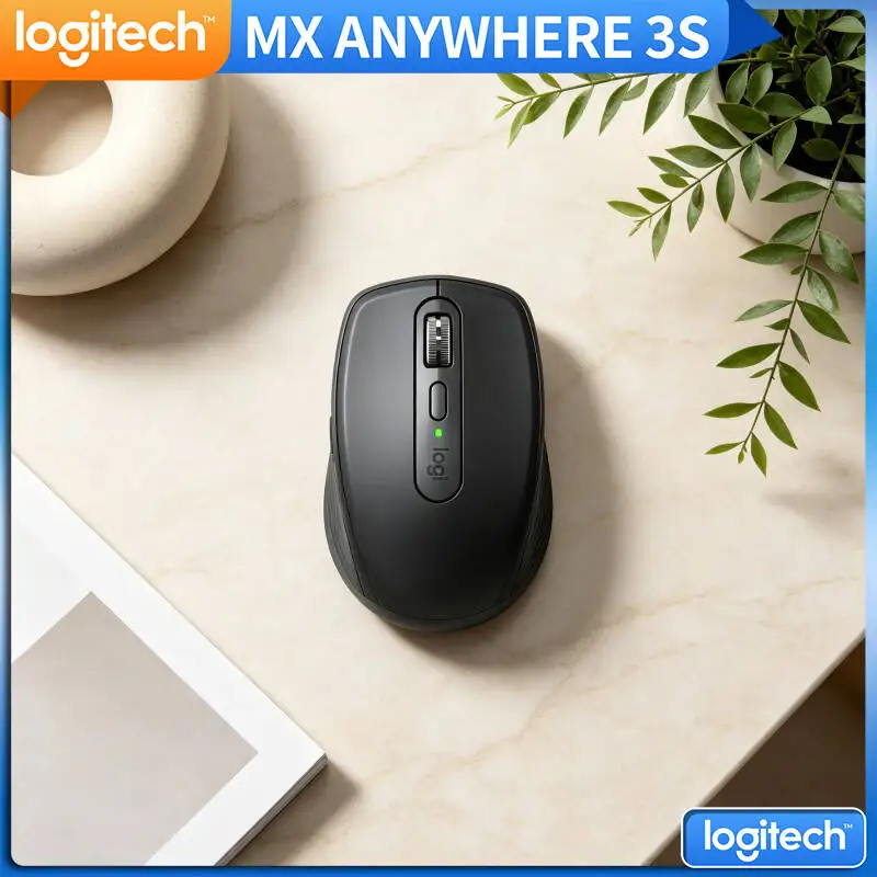 High-Performance MX Anywhere 3S - 8K DPI, Hyper-Scroll, Multi-OS, Great for Art Studio & Corporate Office