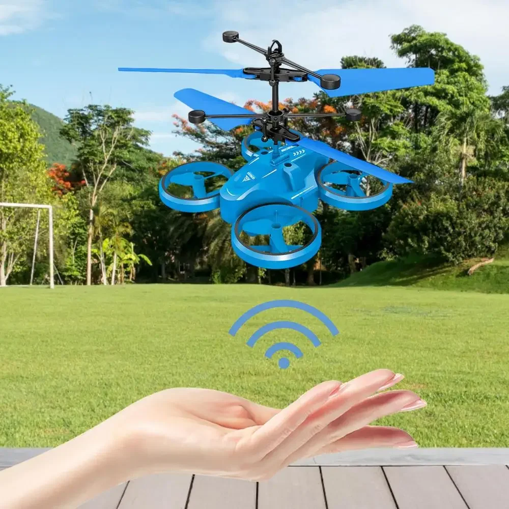 New Remote Control Helicopter Gesture-induced Quadcopter Suspended Luminous Induction Helicopter Children's Toy Plane Gift