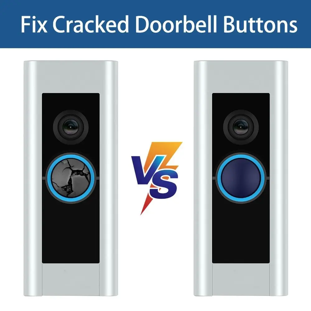 4pcs Silicone Doorbell Button Replacement Replacements Kit Portable Video Doorbell Buttons Easy To Install Convenient