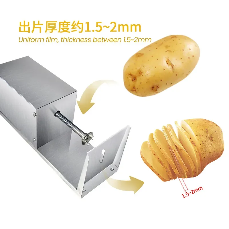 Commercial Electric Potato Tower Machine Automatic Vegetable Cutter Spiral Slicer for Restaurant Kitchen Use High Efficiency
