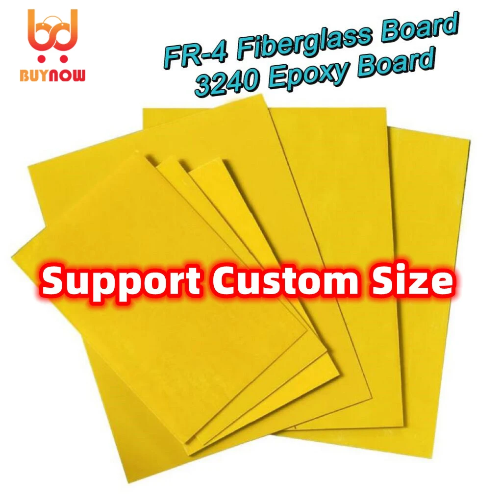 

Yellow FR4 Fiberglass Sheet All-size Customized G10 Epoxy Plate 3240 FR-4 Epoxy Resin Board Glass Fibre 3D Print DIY