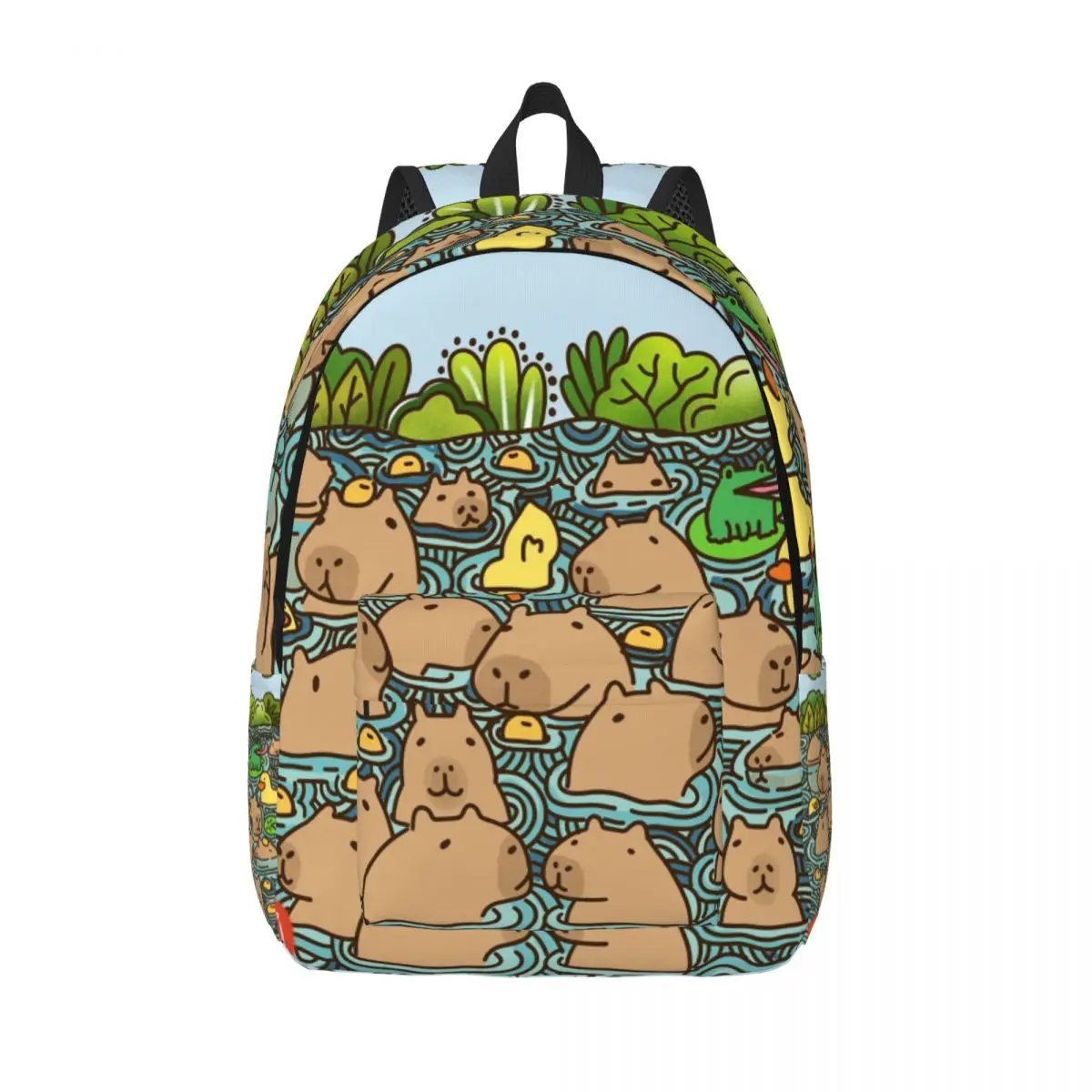 Summer Capybara Backpack for Boy Girl Kids Student School Bookbag Capybaras Daypack Preschool Kindergarten Bag Outdoor