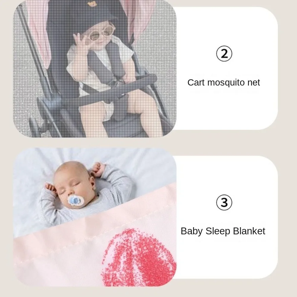 Mesh Breastfeeding Cover Cotton Adjustable Outdoor Nursing Towel Multifunctional Cartoon Baby Stroller Blanket