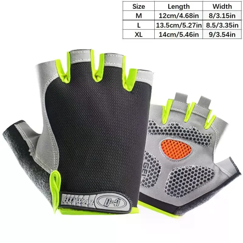 

Half Finger Bike Gloves Comfortable Shock Absorbing Non Slip for Mountain Road Biking Sports
