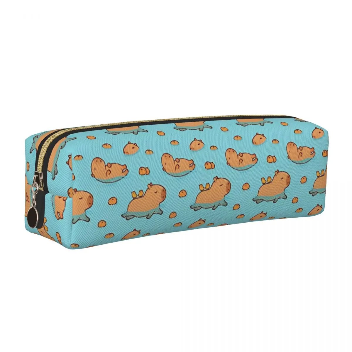 Kawaii Capybara 연필 케이스 크리 에이 티브 애니메이션 만화 펜 가방 어린이 대용량 학생 학교 지퍼 연필 케이스