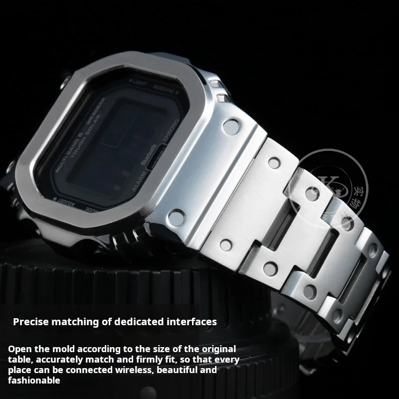 For G-SHOCK Casio Watchband small block DW5600 GW-B5600 GM-5600 Solid stainless steel Watch strap with case metal accessories view 4