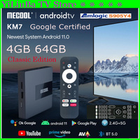 [Genuine]Mecool KM7 ATV Classic Edition Google Certified Android 11.0 Smart TV Box 4G 64GB DDR4 Dual WiFi 4K Global Media Player