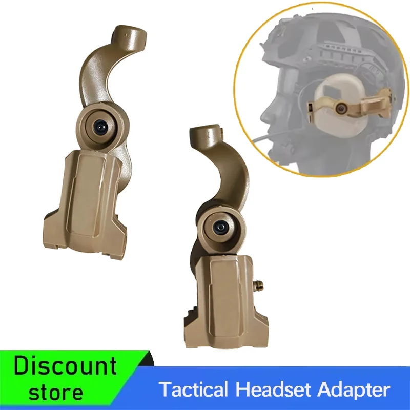 Tactical Headset Helmet Rail Adapter, Headset Rail Mounting Bracket Fits OPS Core ARC and Team Wendy M-LOK Rails