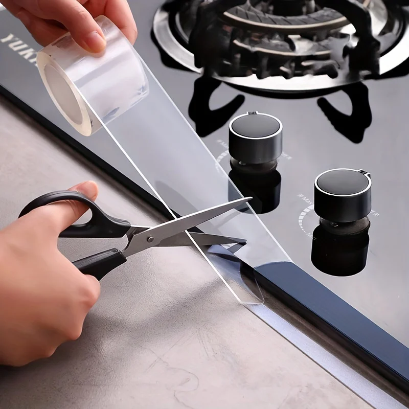Transparent Joint Strip, Suitable for Kitchen Countertops, Sinks, Bathtubs, Showers, Bathrooms, Floor and Wall Edge Protectors