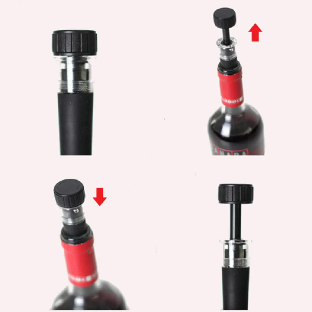 Multi-function Wine Stopper with Vacuum Pump Wine Stopper Preserver Vacuum Sealed Saver Bottle Stopper Wine Accessories Bar Tool