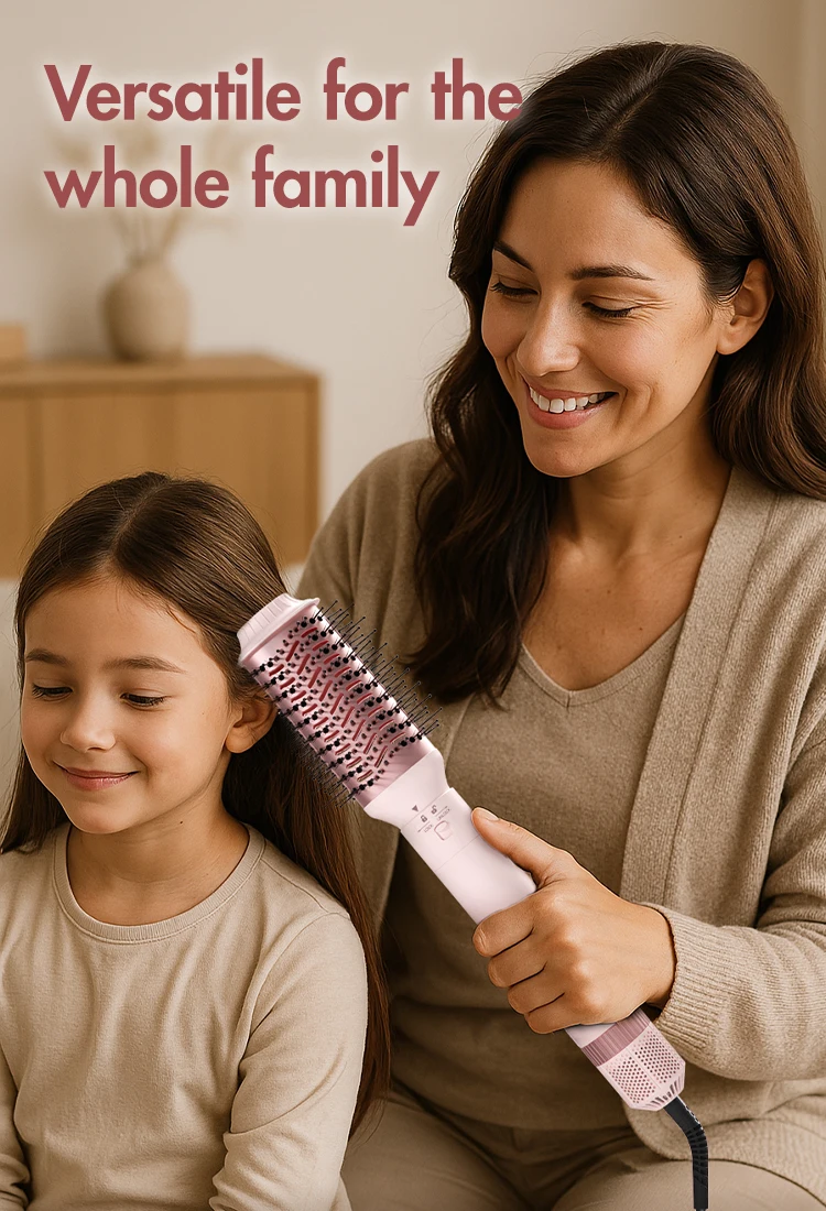 Haartrocknerbürste, abnehmbares 5-in-1-Styling- und Trocknungssystem, schnelles Trocknen, Glätten und Stylen von Locken, automatischer Lockenstab – Detail 7