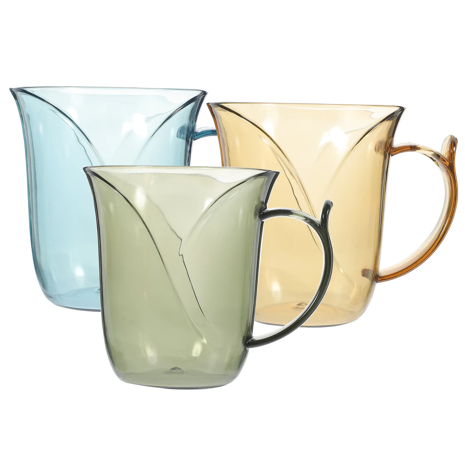 

3Pcs Bathroom Cups Mouthwash Cup Toothbrush Holders for Bathroom Modern Design Reusable Drinking Cups for Water Juice Milk At