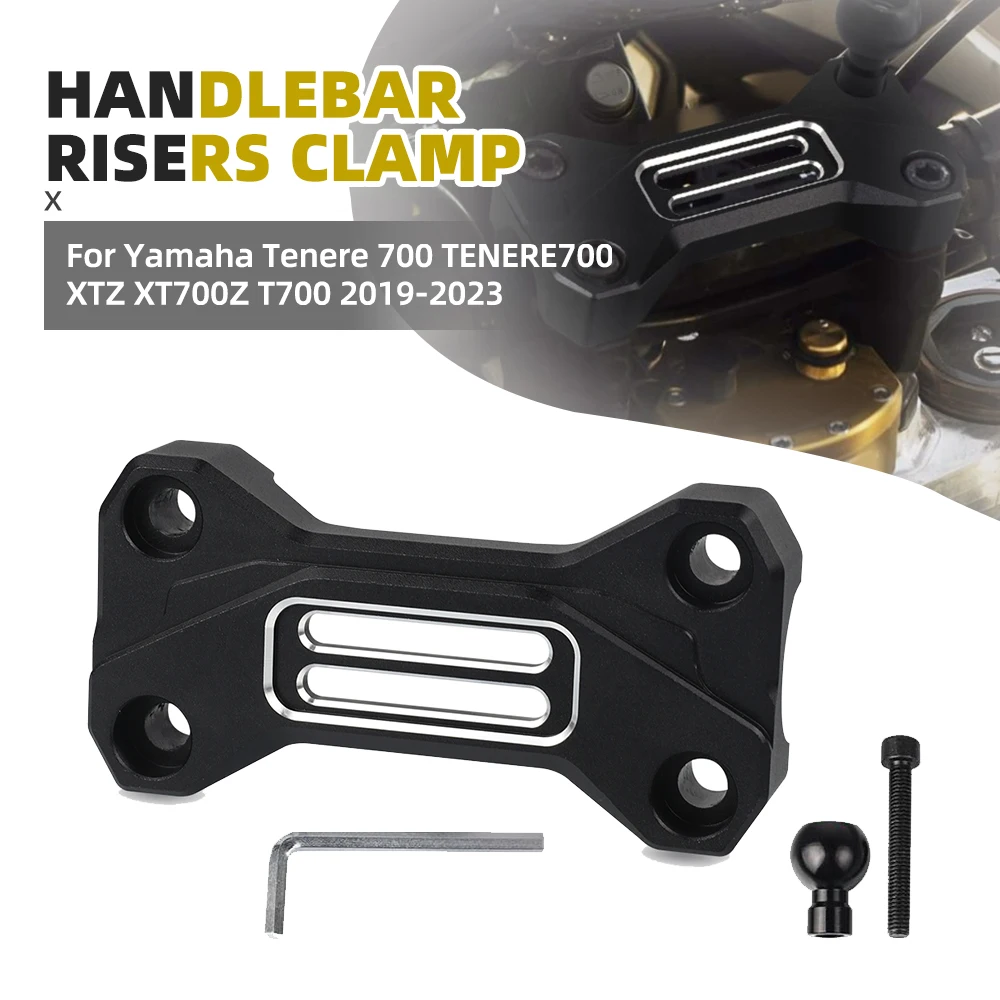 

CNC Aluminum For Yamaha Tenere 700 TENERE700 XTZ XT700Z T700 2019-2023 Motorcycle Handlebar Risers Top Clamp Decorative cover