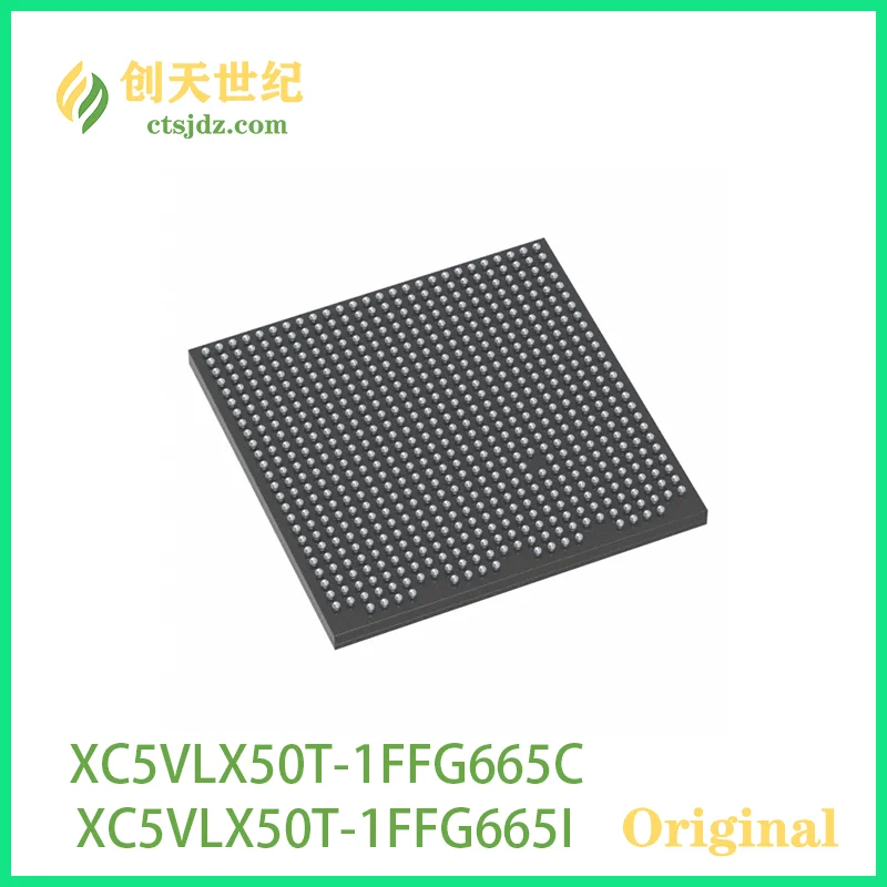 XC5VLX50T-1FFG665C  New&Original   XC5VLX50T-1FFG665I      Virtex®-5 LXT Field Programmable Gate Array (FPGA) IC