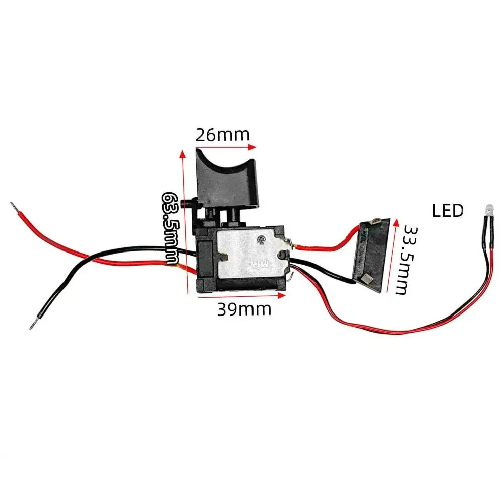 منظم مفتاح إيقاف التشغيل الأسود الجديد مع مفاتيح التحكم في سرعة المصباح زر الزناد الاحترافي الحالي الكبير لماكيتا