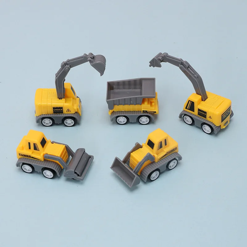 4/6/8Pcs Mini Construction Engineering Vehicle escavatore tirare indietro giocattoli per auto bomboniere per feste di compleanno per bambini Pinata Filler Treat Bag