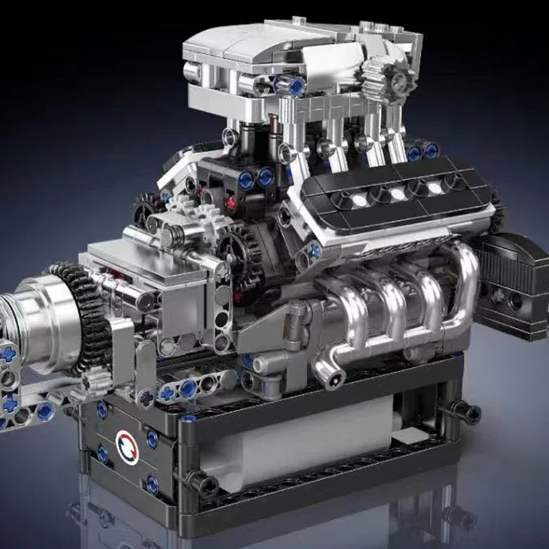 Technical MOC 10206 MCL SuperCar V8 Automobile Engine Car Motor Model 737PCS Building Blocks Brick Puzzle Toys for Kids Gift