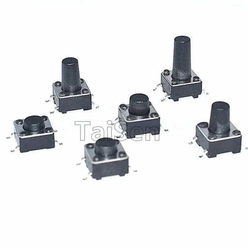 20PCS 6x6 SMD Tactile Switch 6x6x4.3 6X6X/5/6/7/8/9/10/11/12mm Common 4-Pin Pushbutton Switch