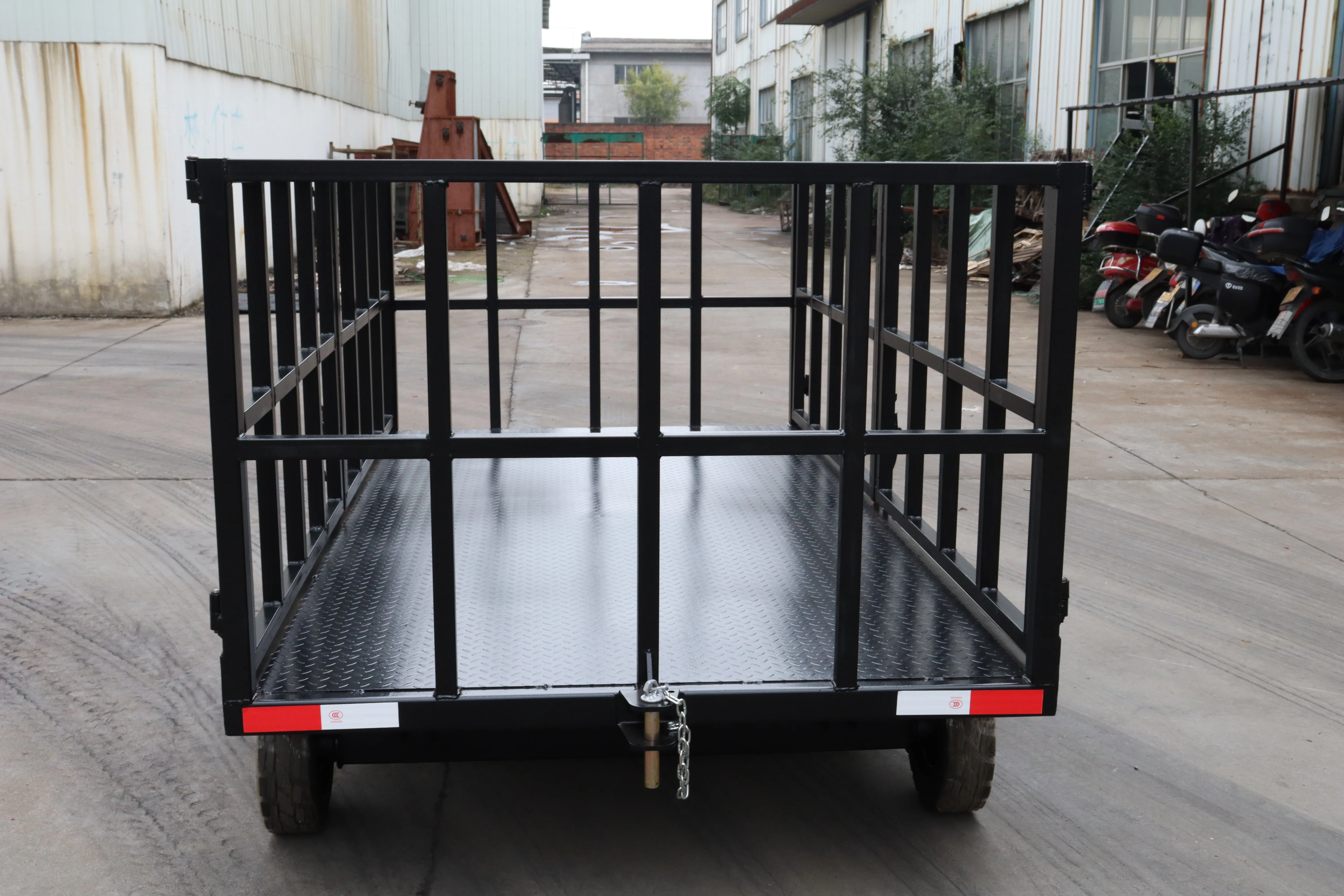 Flatbed Truck Trailer Heavy Duty Flatbed Plate 2 Axles Flatbed Trailer