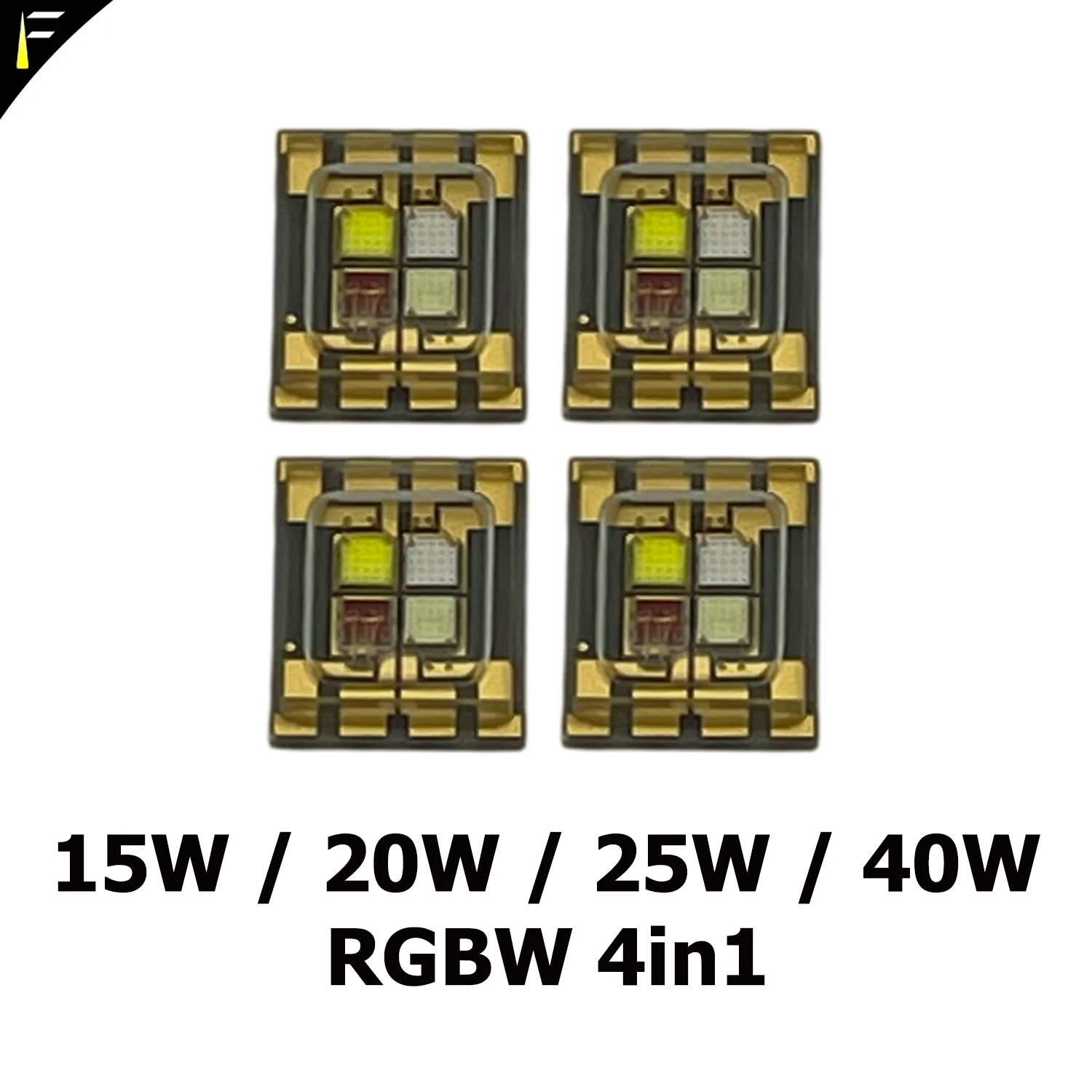 4 Pieces 5060 RGBW 15W 20W 25W 40W RGBW 4 Chips LED Source Beads for Stage Moving Color Wash Head Light Big Bee 19x15 19x25 19x4