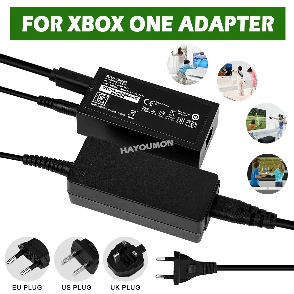 

New For Xbox One X/PC Kinect Adapter for Xbox One/Xbox One Slim Kinect AC Adapter USB AC Adaptor Power Supply EU US UK Plug