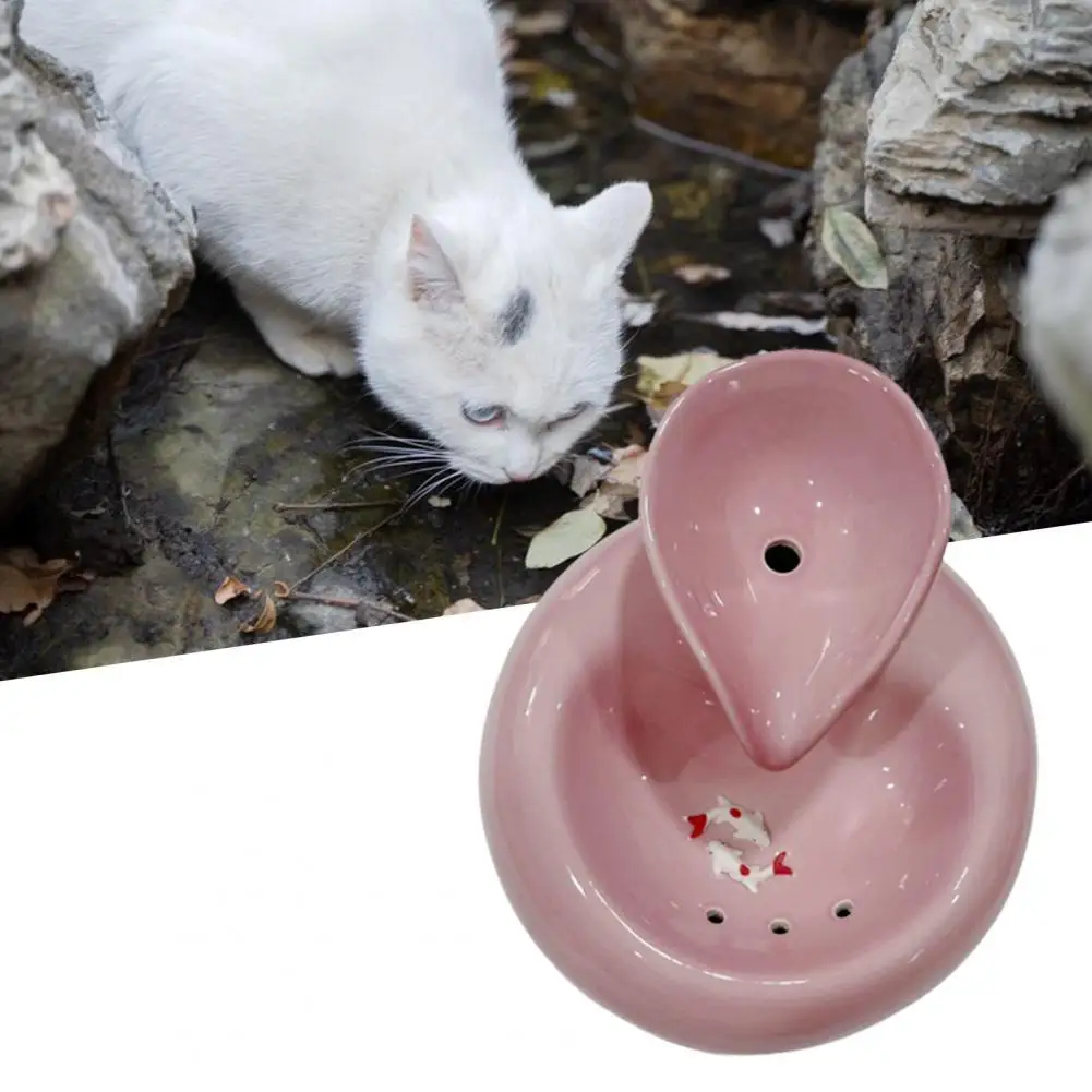 Cat Drinking Fountain Large Capacity Automatic Water Cycle Silent Pet Ceramic Water Dispenser Dog Drinking Bowl