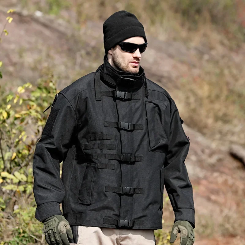 

Tactical Wear-resisting Jacket Men Hunting Special Agent Windproof Waterproof Multi-pocket Cargo Jackets Outdoor Combat Coat