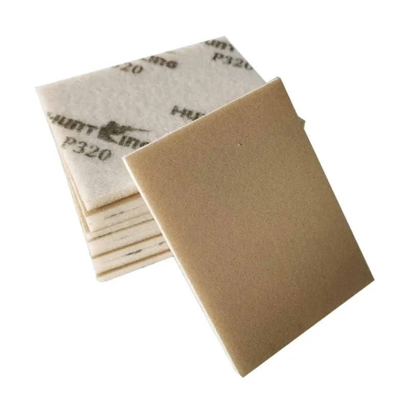 

Car Beauty Dry Polishing Sandpaper 75/100mm Square Sander Sponge Sandpaper Polishing Putty Self-adhesive Flocking