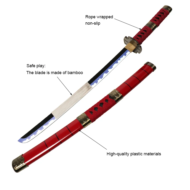 80 سنتيمتر 3 قطعة مجموعة أنيمي السيف وسيف الخيزران تأثيري الدعائم عيد الميلاد وهالوين هدية تشمل حامل وحزام
