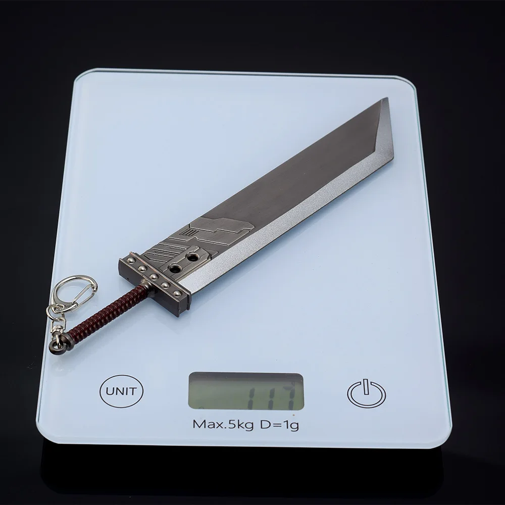 22cm Buster Sword Game Weapon Keychain Cloud Strife Precision carving Model Collection Decoration Kid Weapon Toys Halloween Gift