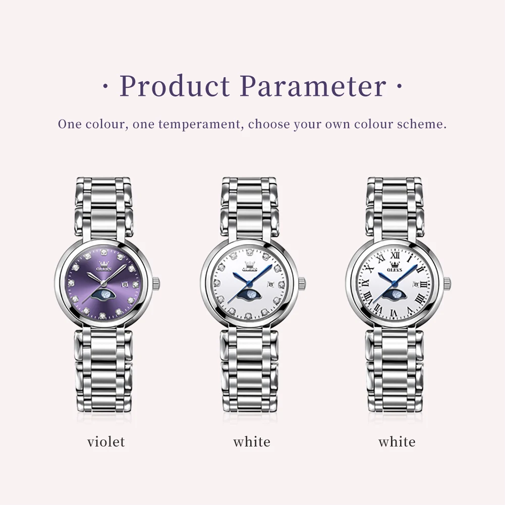 OLEVS 5573 Women's Watch Fashion Stainless steel Quartz Watches Waterproof Automatic Date Ladies Watch Luxury brand Reloj
