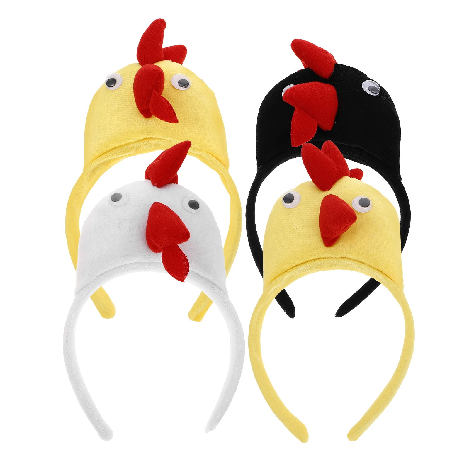 

4 Pcs Chicken Headbands Animal Costume Halloween Jungle Party Hair Accessories Chicken Animal Costume Kids Adult