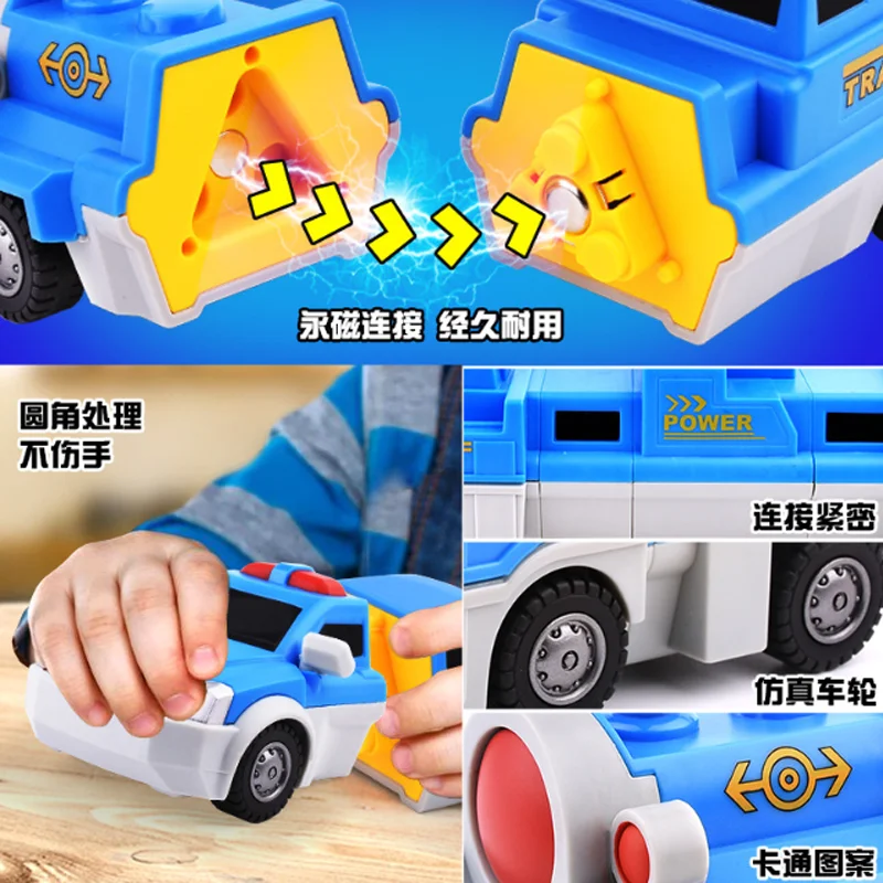 Blocs de Construction magnétiques, jouets éducatifs pour enfants, bricolage, Train magique, camion, véhicule, avion, pelle d'ingénierie de Construction