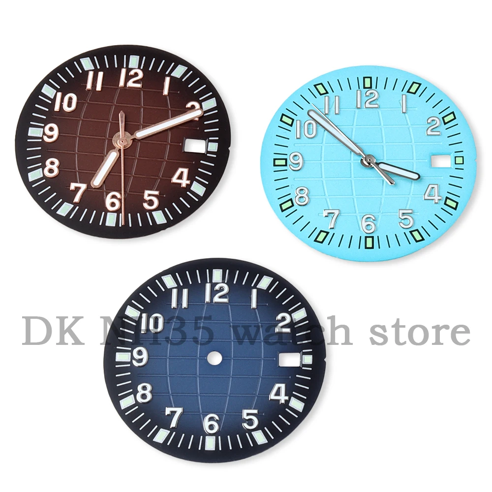 

31.5mm NH35 Dial Hand Green Luminous Fit Aquanaut Nautilus Stainless Steel Watch Accessories Fit Seiko NH35 NH36 NH38 Movement