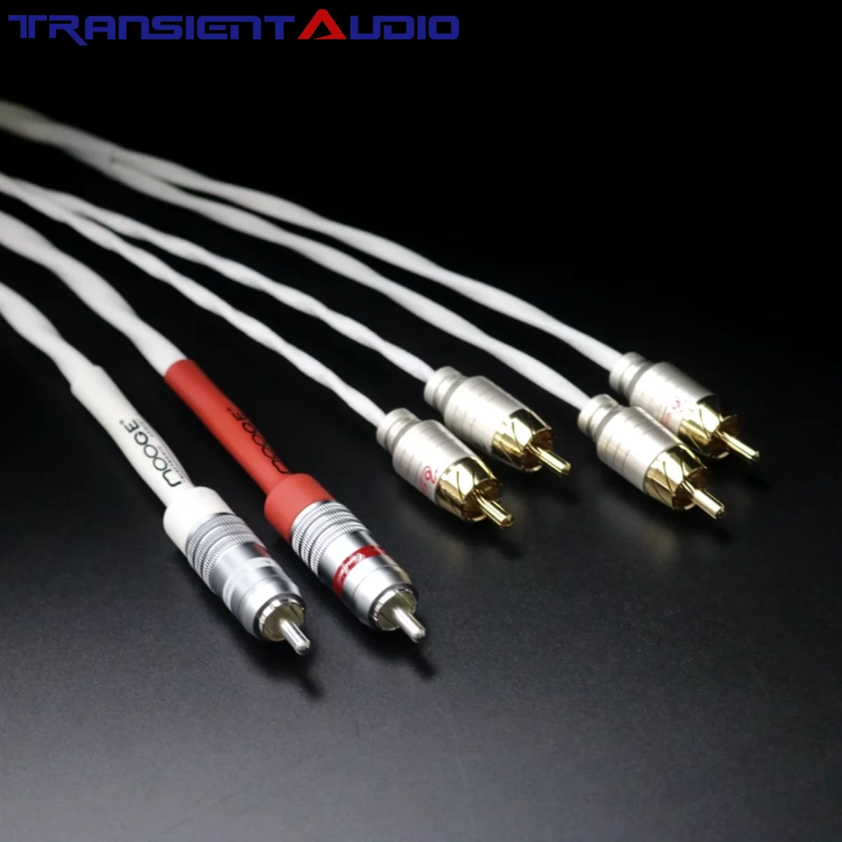 TRANSIENTHI-FIAUDIO Teflon Silver-Plated HIFI Signal Cable for High-End Audio Amplifiers with RCA Plugs Audio Cable