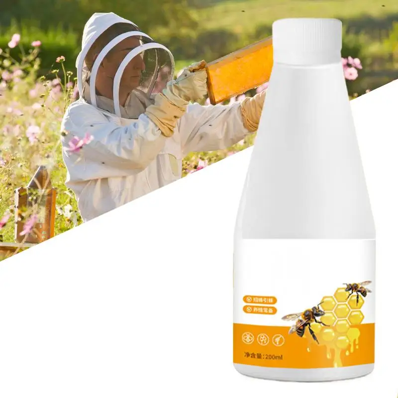 Bienenlockstoff für Bienenstock, Schwarmköder, Bienenstocklockstoff, 200 ml, Honigbienenköder, Pheromone, Flüssigkeit für den Innen- und Außenbereich, Veranda, Bodenhaus