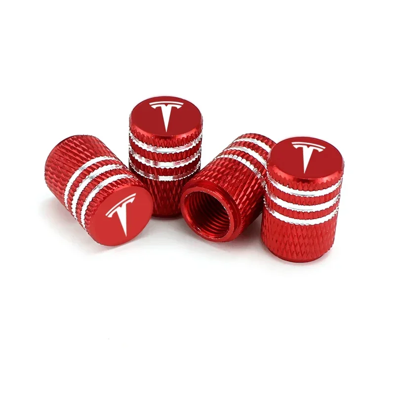 Car Anti Theft Valve Caps Wheels Tyre Valve Stem Cover for Tesla Roadster Model S X 3 Y P75D P85D P90D P100D Auto Accessories