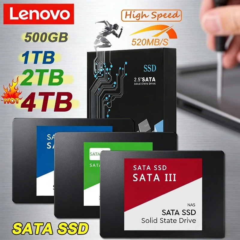 

Lenovo 2TB 4TB SSD External Hard Disk For Internal Hard Drive Sata3 Interface Portable High Speed Solid State Drive For Laptop